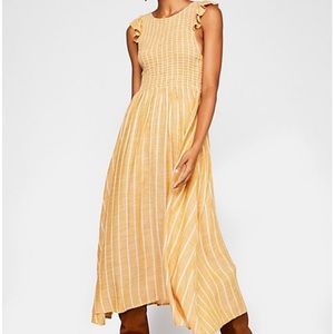 Free People Butterflies Chambray Midi Dress